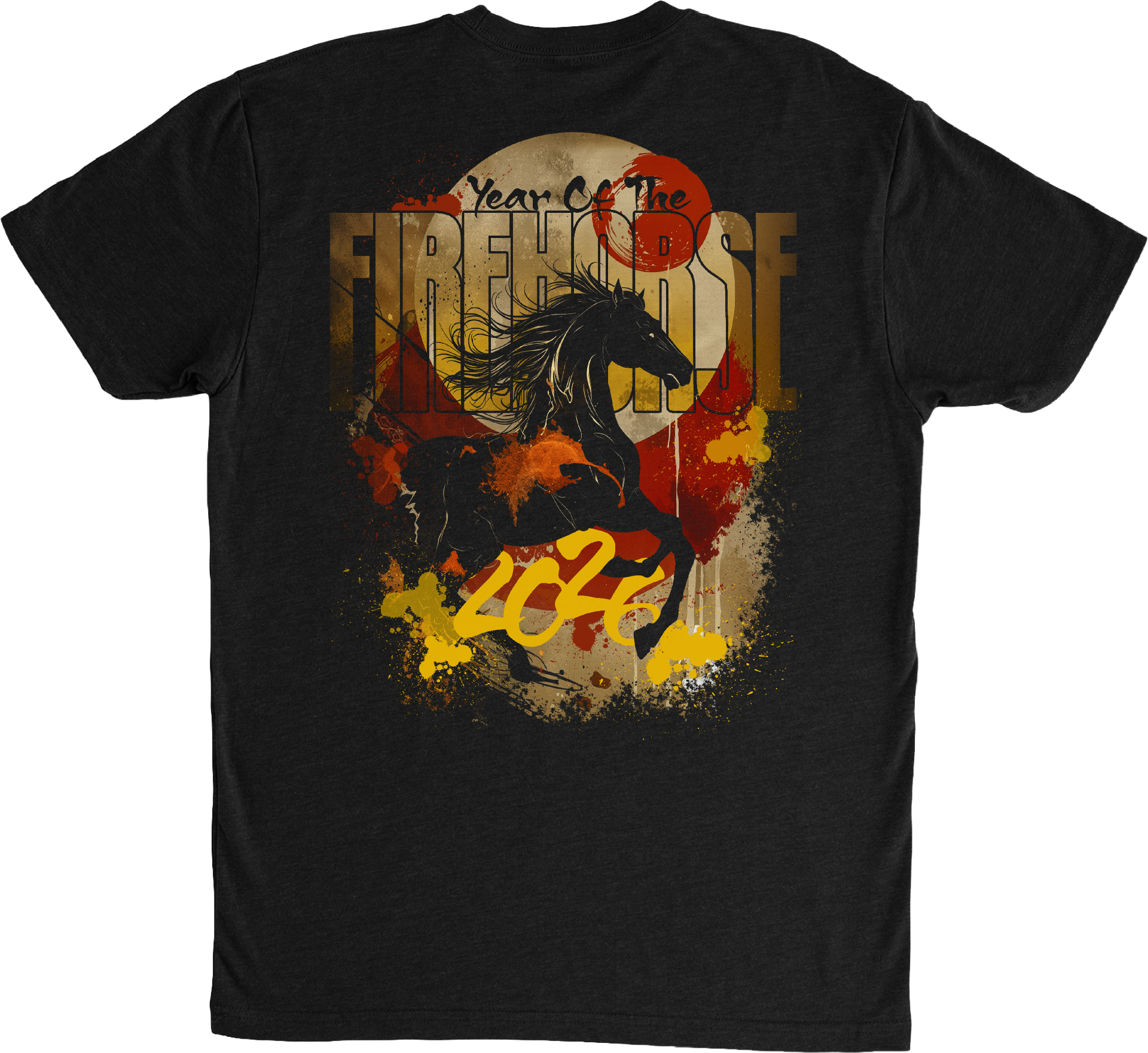 Year of the Firehorse 2026 T-Shirt Back